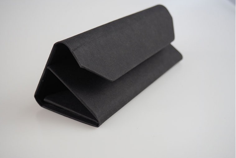 Étui pour lunettes pliable origami gris