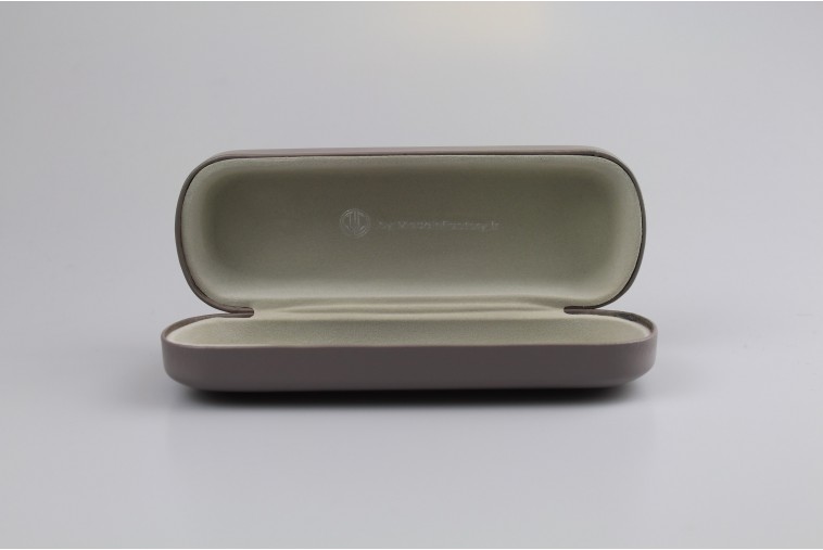 Etui à lunettes métallique brillant