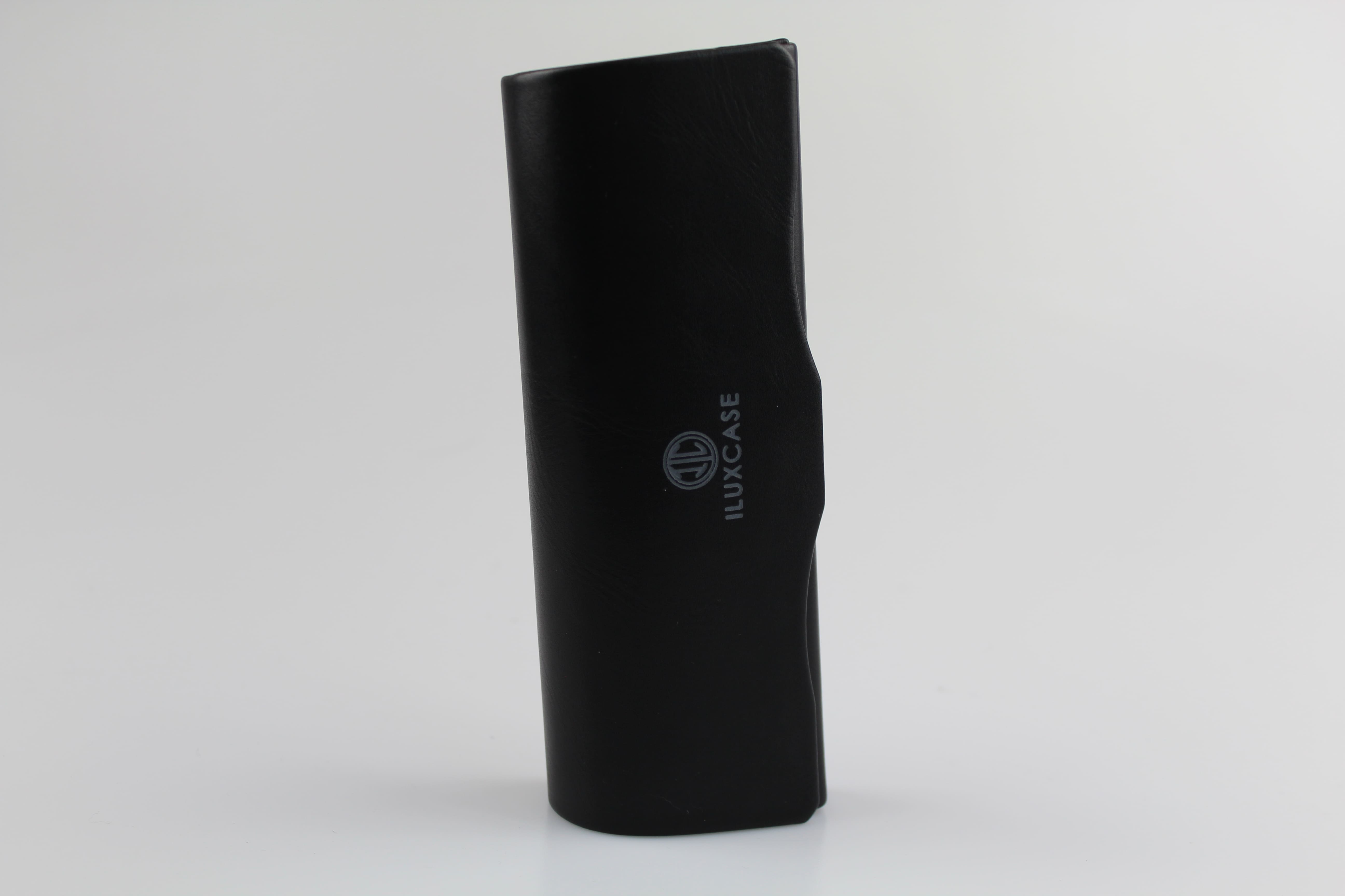 Étui à lunettes rigide en cuir véritable ou similicuir à rabat incurvé découpé pour lunette de lecture- fermoir à aimant