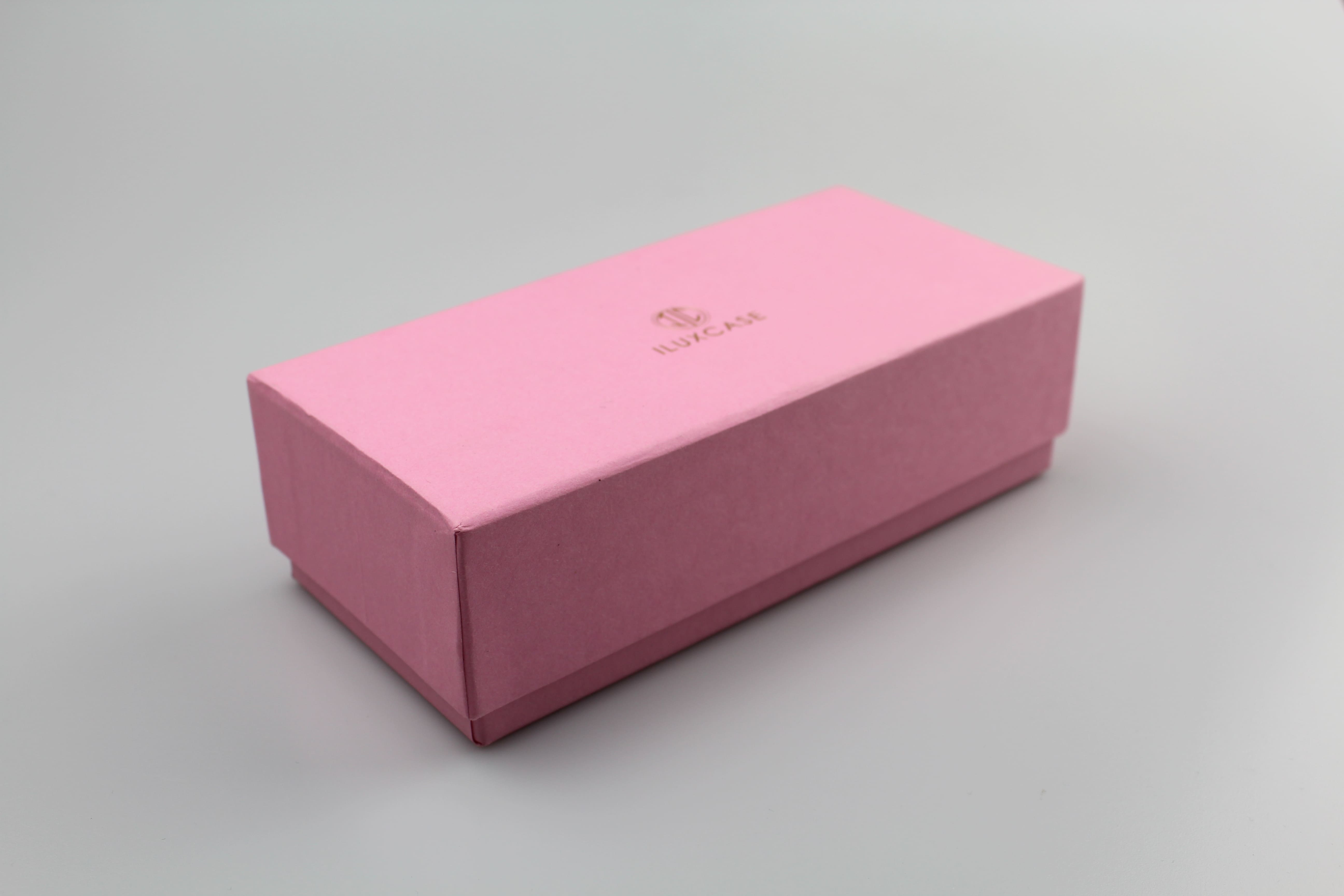 Boîte à lunettes carton plat fermeture cloche