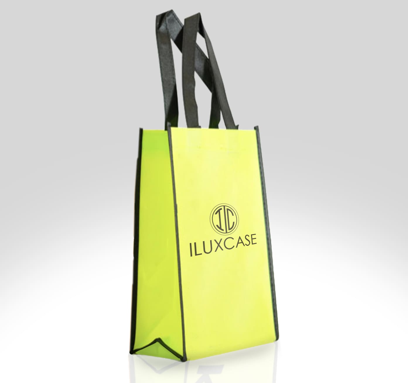 Sac cabas à poignées découpées et avec un insert en ruban