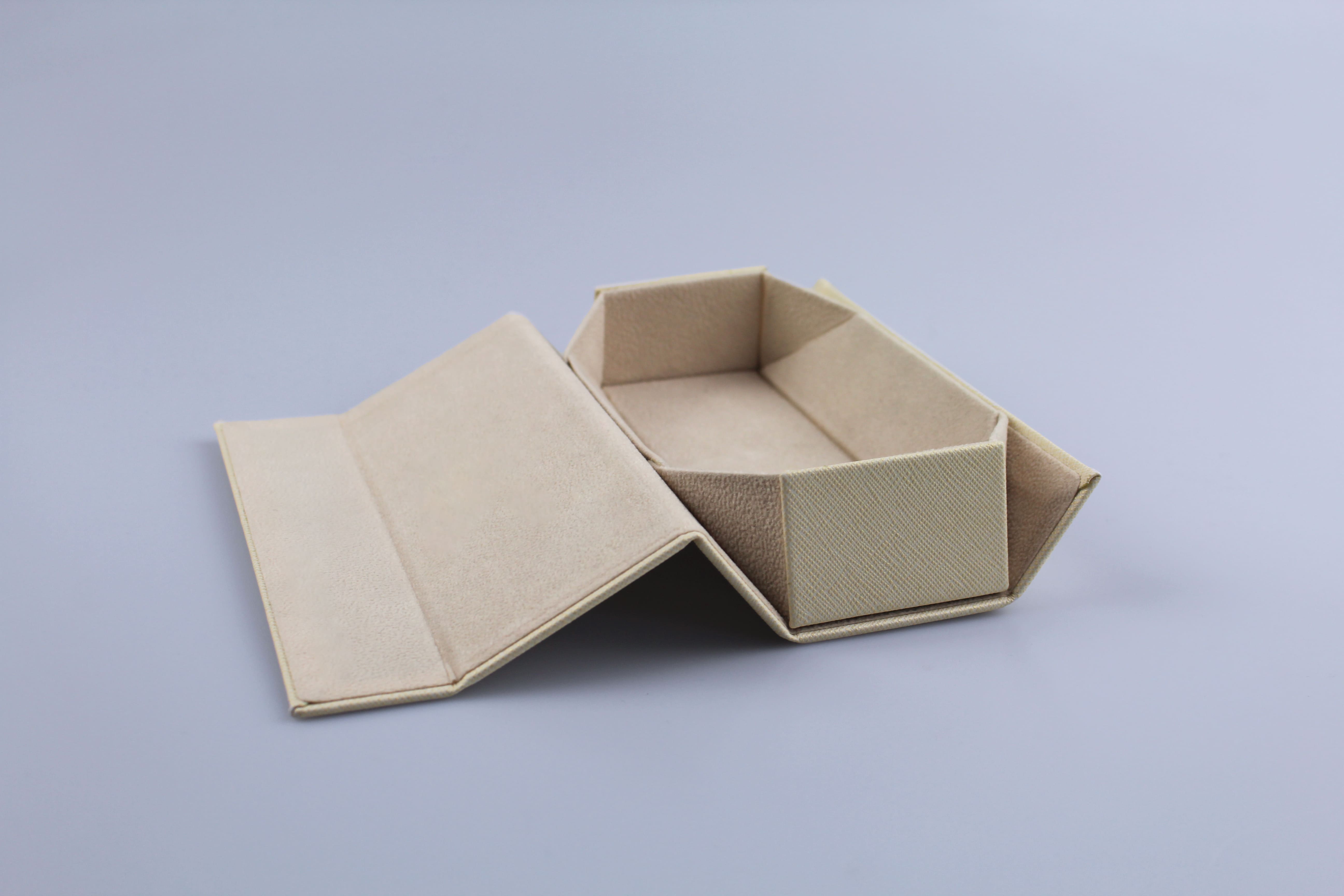 Étui à lunettes rectangulaire pliable à rabat rectangulaire en cuir véritable ou similicuir - fermoir à aimant