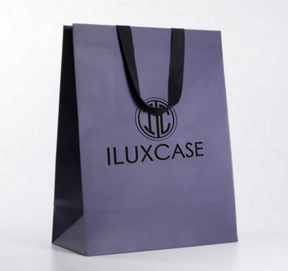 Sac papier luxe impression en débossage