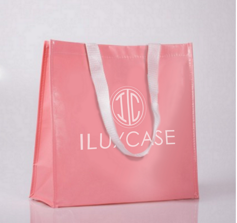Sac cabas à poignées découpées et avec un insert en ruban