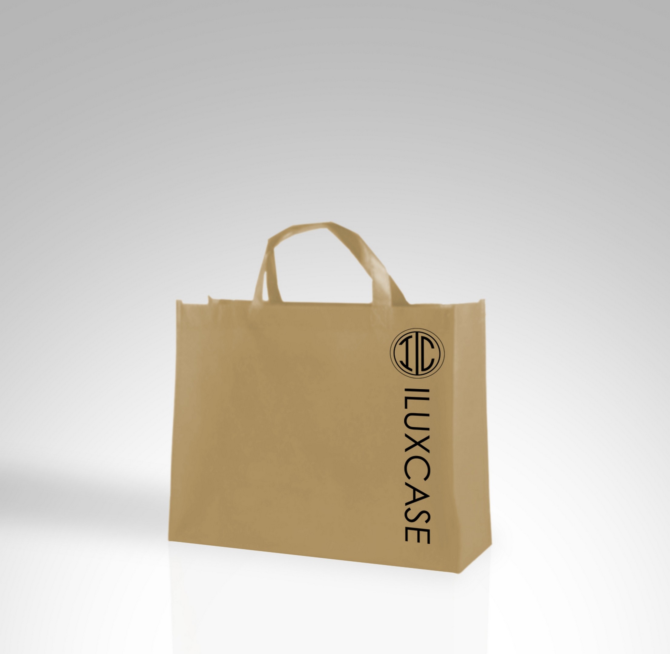 Sac cabas à poignées découpées et avec un insert en ruban