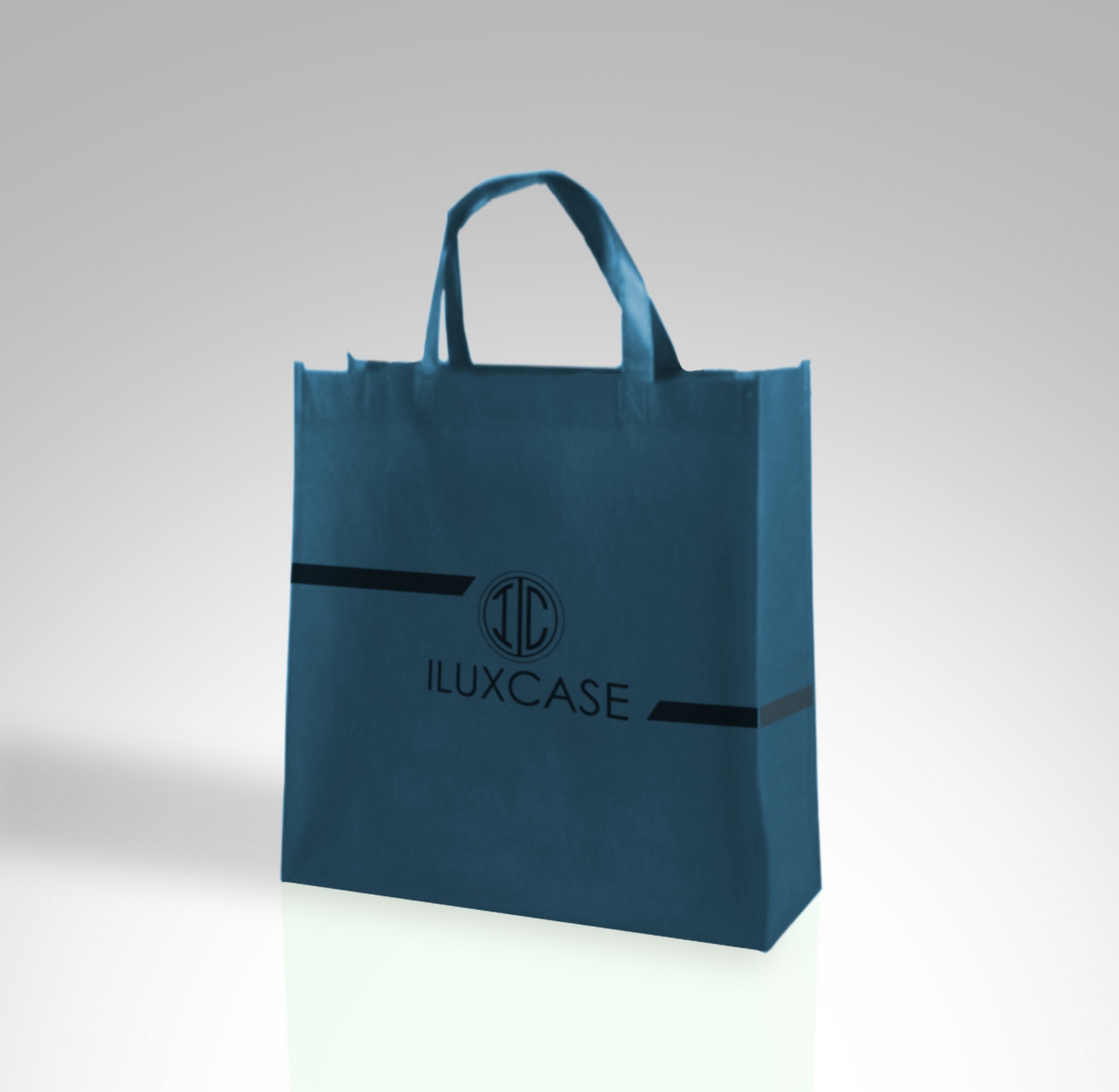 Sac cabas à poignées découpées et avec un insert en ruban
