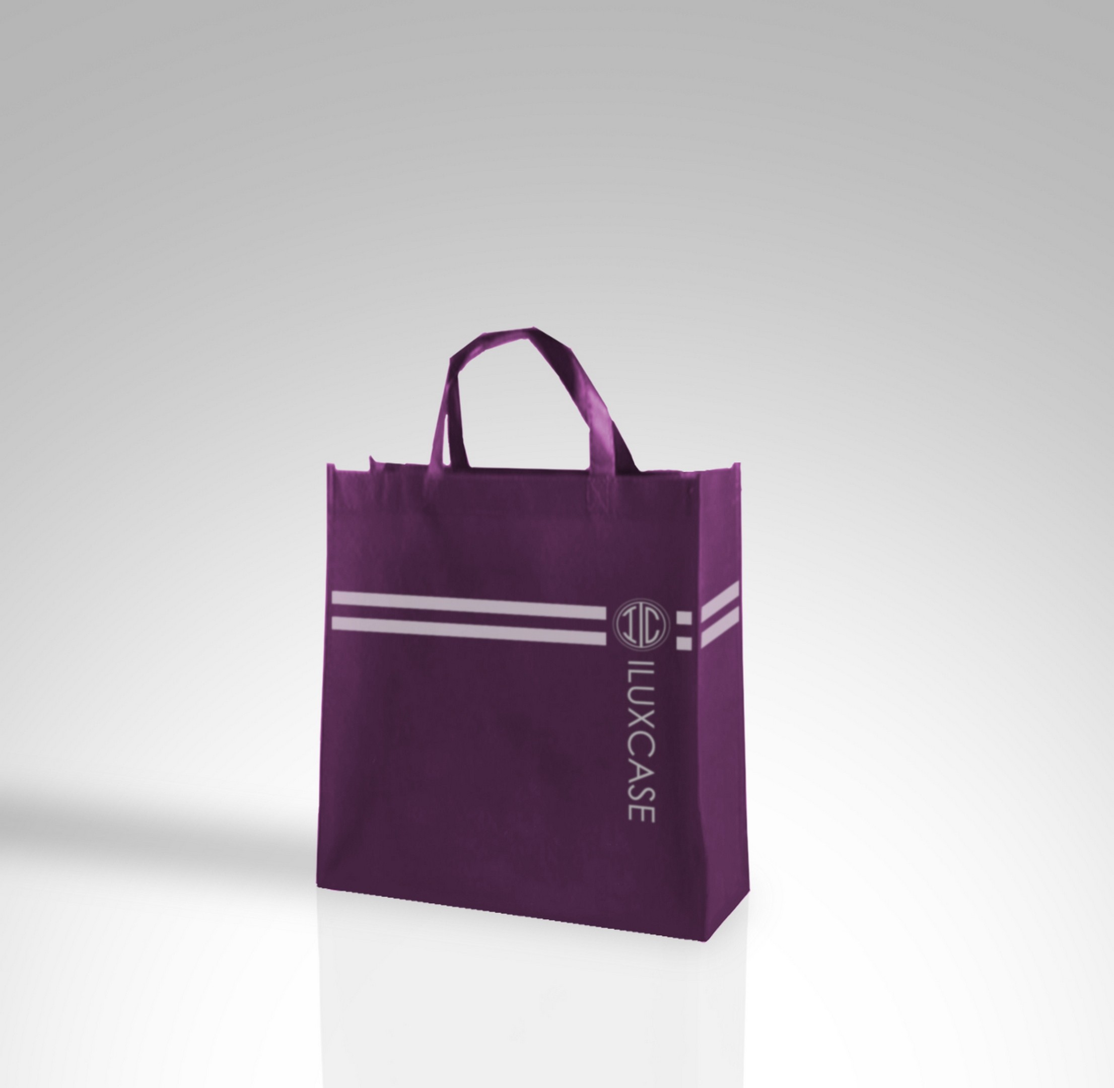 Sac cabas à poignées découpées et avec un insert en ruban
